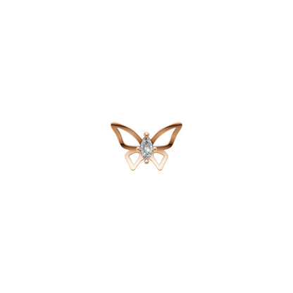 Rulla Jewelry Butterfly in 18K rose gold with natural diamonds