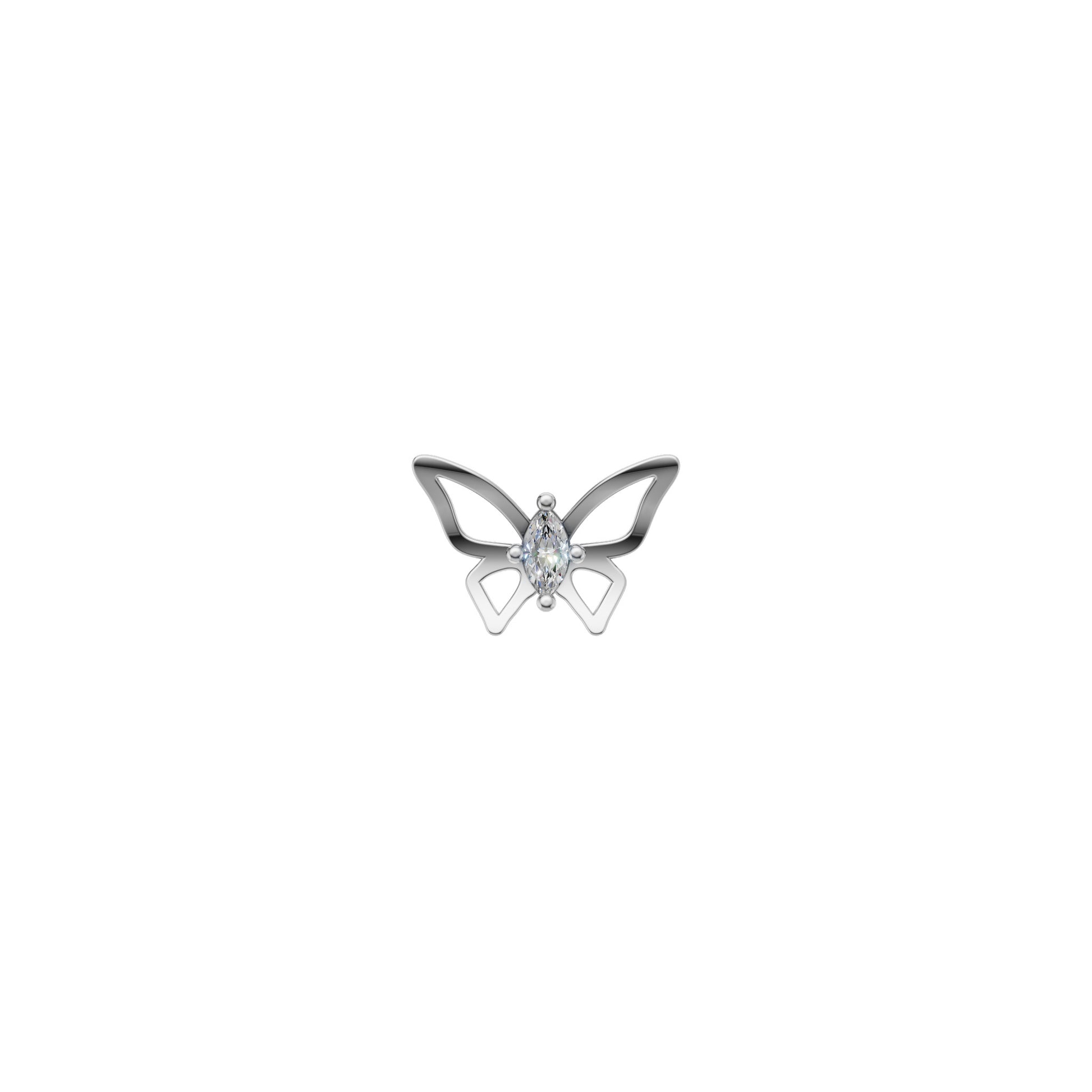 Rulla Jewelry Butterfly in 18K white gold with natural diamonds