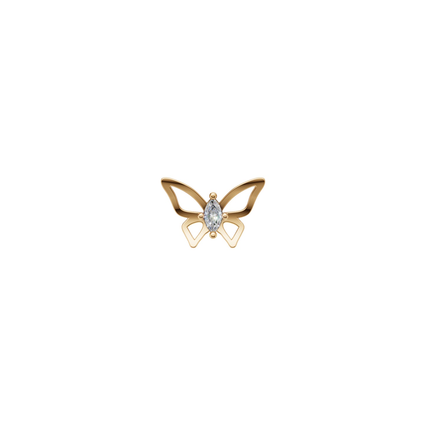 Rulla Jewelry Butterfly in 18K yellow gold with natural diamonds
