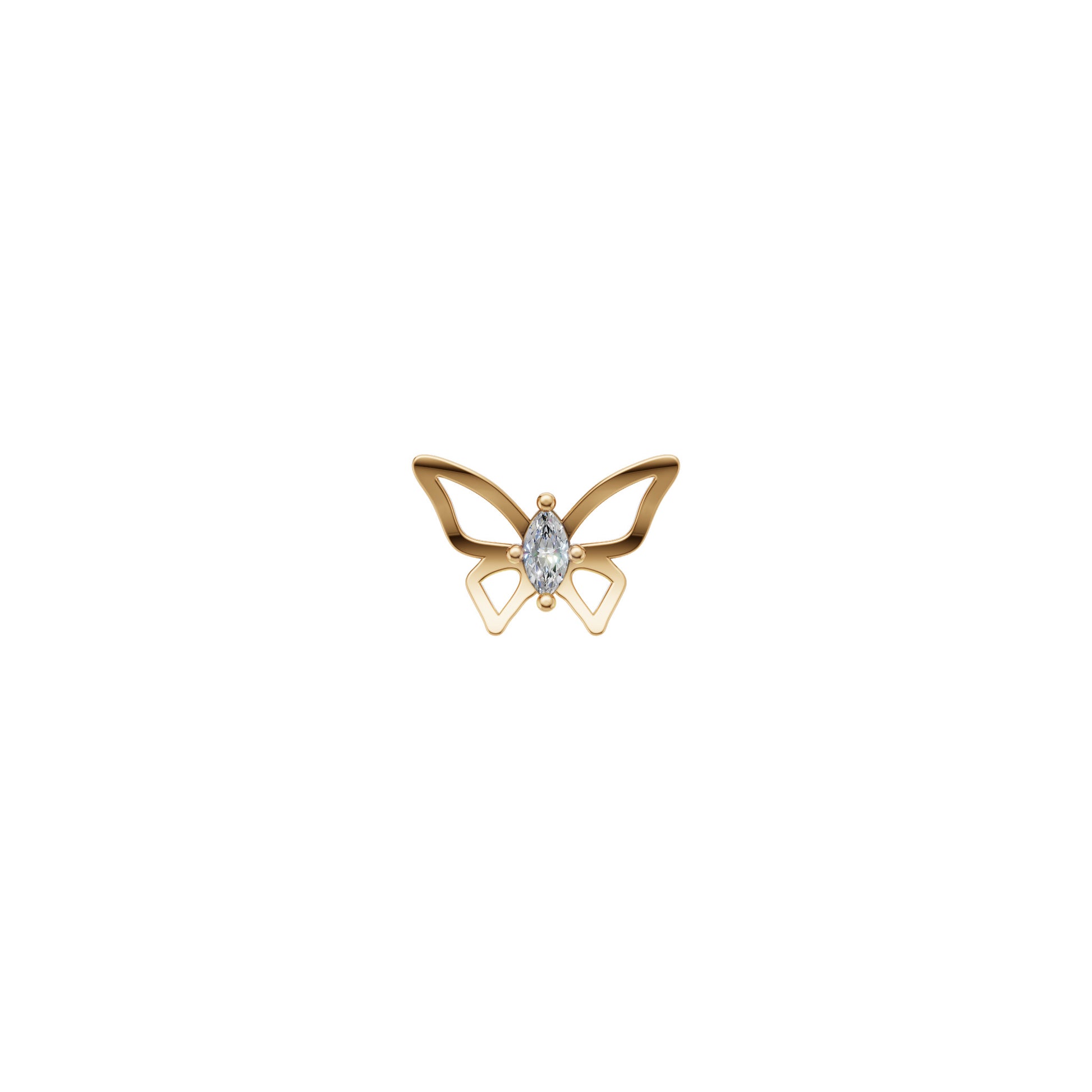 Rulla Jewelry Butterfly in 18K yellow gold with natural diamonds