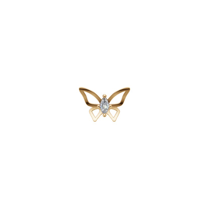 Rulla Jewelry Butterfly in 18K yellow gold with natural diamonds