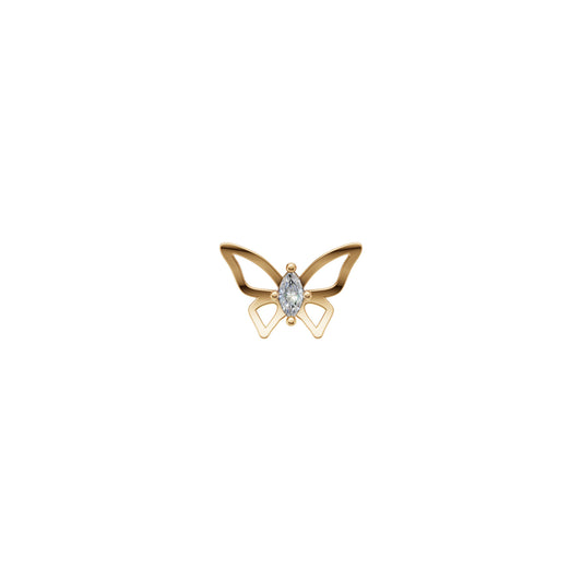 Rulla Jewelry Butterfly in 18K yellow gold with natural diamonds