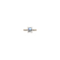 Rulla Emerald Solitaire Diamond Ring in yellow gold on white background