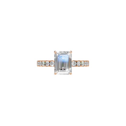 Rulla Emerald Solitaire Diamond Ring product view
