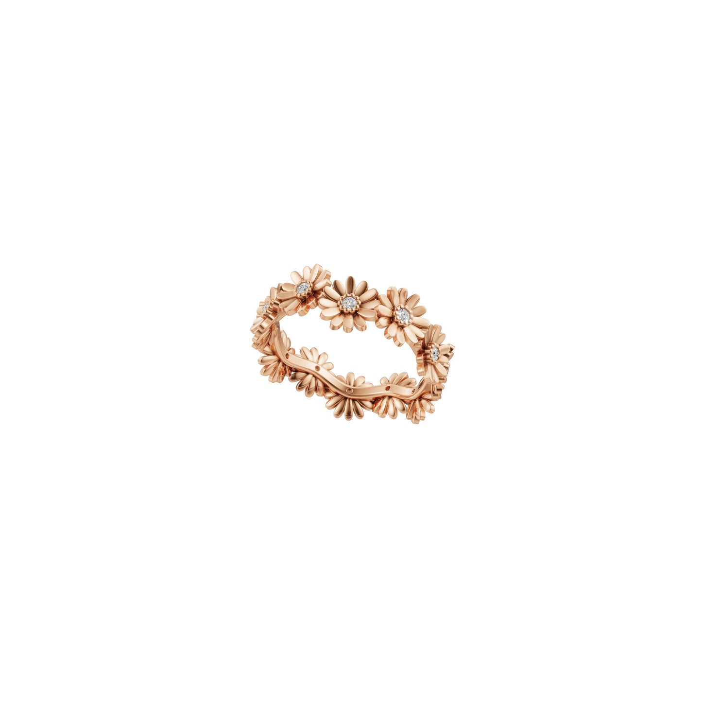 Rulla Jewelry Eternal Bloom Band in 18K rose gold with natural diamonds