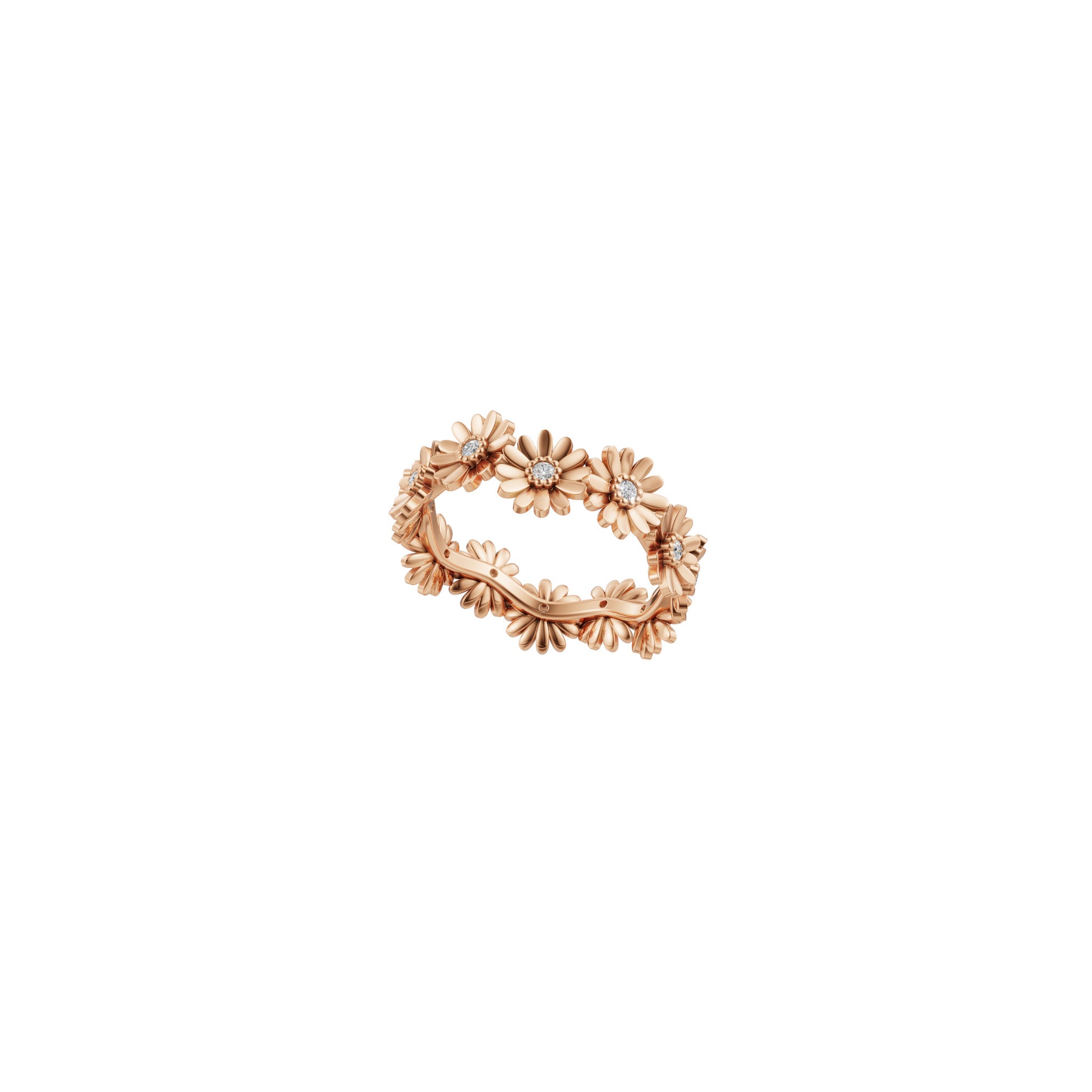 Rulla Jewelry Eternal Bloom Band in 18K rose gold with natural diamonds
