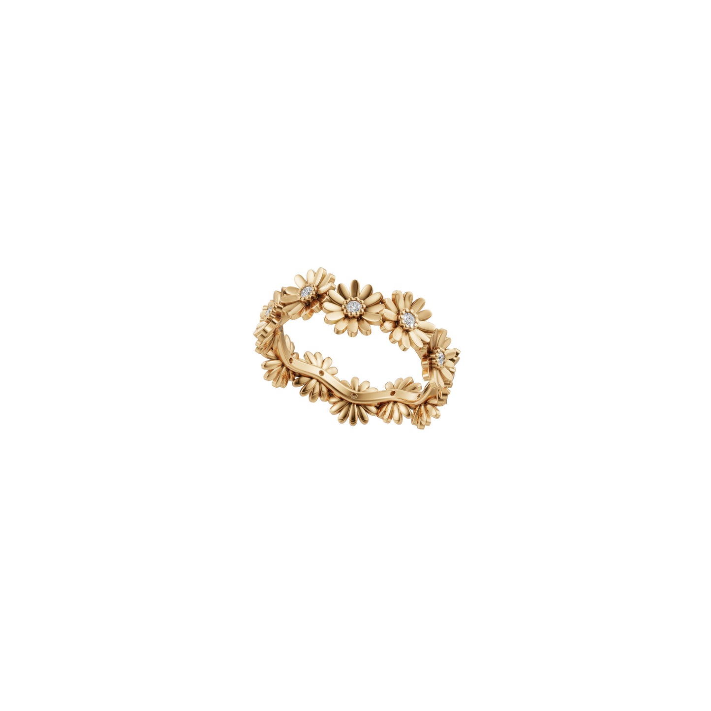 Rulla Jewelry Eternal Bloom Band in 18K yellow gold with natural diamonds