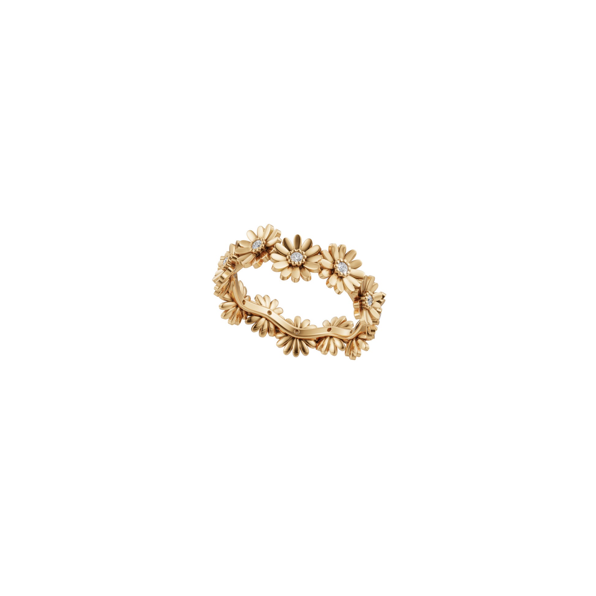Rulla Jewelry Eternal Bloom Band in 18K yellow gold with natural diamonds