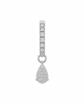 Rulla Half Eternity Hoop with Multi Tear Drop Charm in white gold