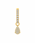 Rulla Half Eternity Hoop with Multi Tear Drop Charm in yellow gold