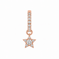 Rulla Half Eternity Hoop with Star Charm in rose gold