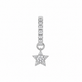 Rulla Half Eternity Hoop with Star Charm in white gold