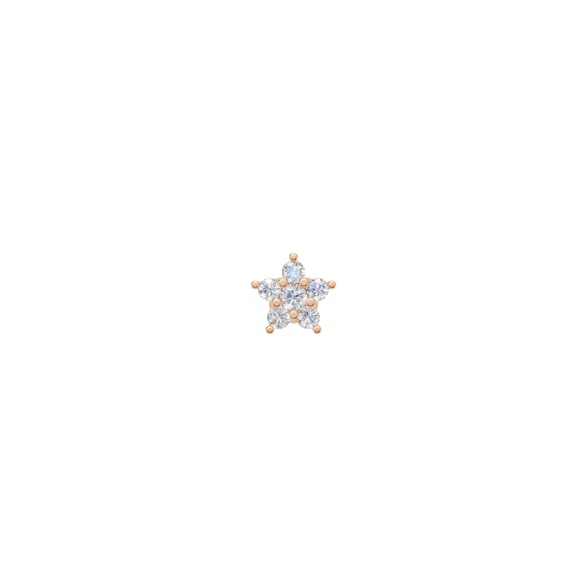 Rulla Jewelry Flower in 18K rose gold with natural diamonds