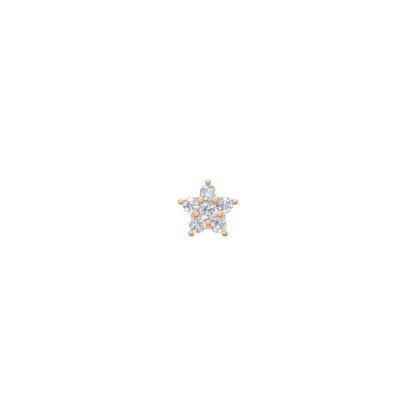 Rulla Jewelry Flower in 18K rose gold with natural diamonds