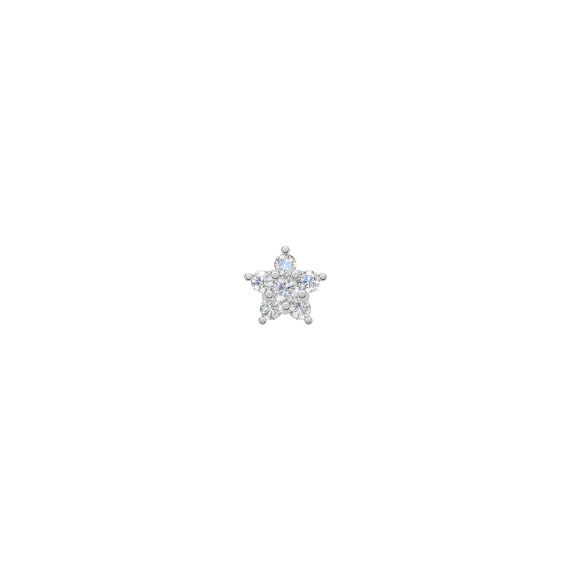 Rulla Jewelry Flower in 18K white gold with natural diamonds