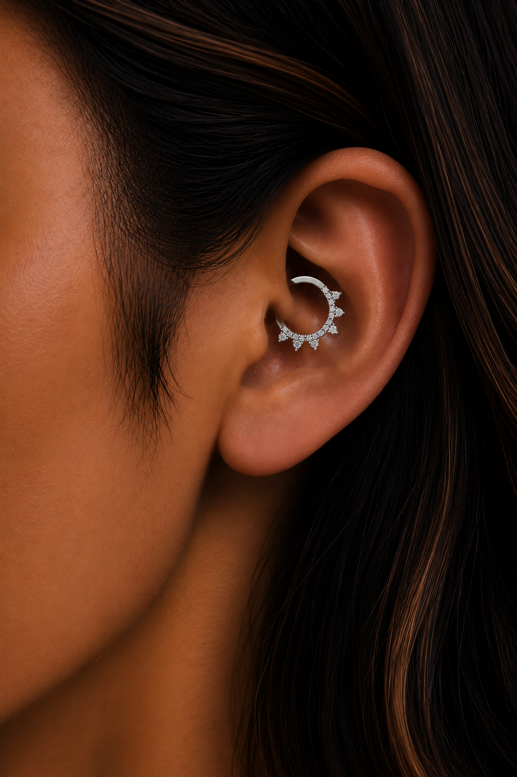 Rulla Halo Daith Hoop lifestyle view