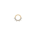 Rulla Halo Daith Hoop in yellow gold on white background