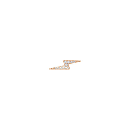 Rulla Jewelry Lightning Bolt in 18K rose gold with natural diamonds