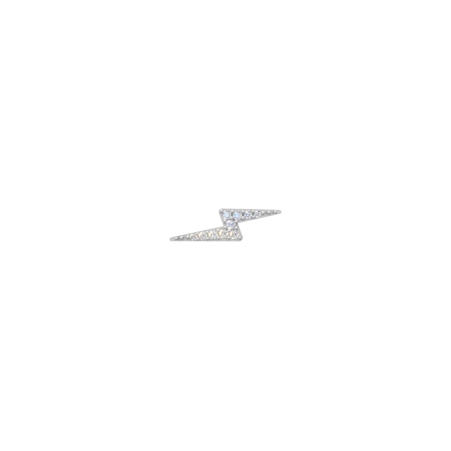 Rulla Jewelry Lightning Bolt in 18K white gold with natural diamonds