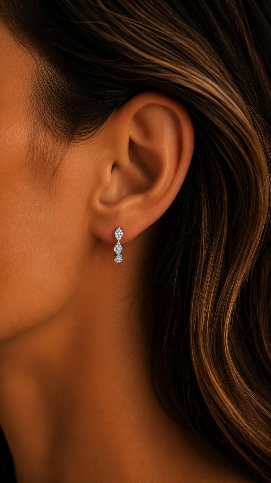 Rulla Marquise Eternity Hoop worn lifestyle image