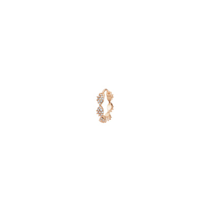 Rulla Jewelry Marquise Eternity Hoop in 18K rose gold with natural diamonds