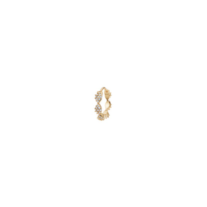 Rulla Jewelry Marquise Eternity Hoop in 18K yellow gold with natural diamonds