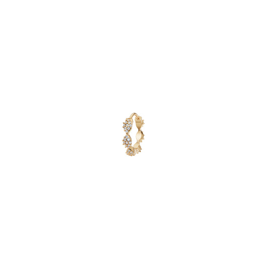 Rulla Jewelry Marquise Eternity Hoop in 18K yellow gold with natural diamonds