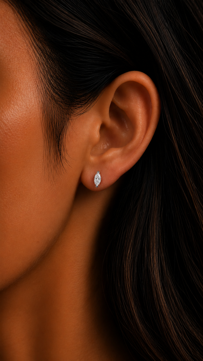 Rulla Marquise Solitaire Stud lifestyle view