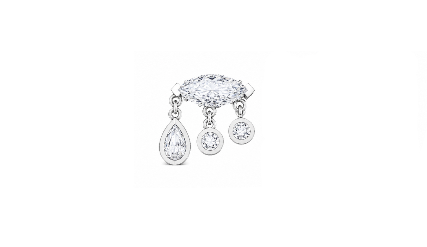 Rulla Marquise Trio Drop Stud product view