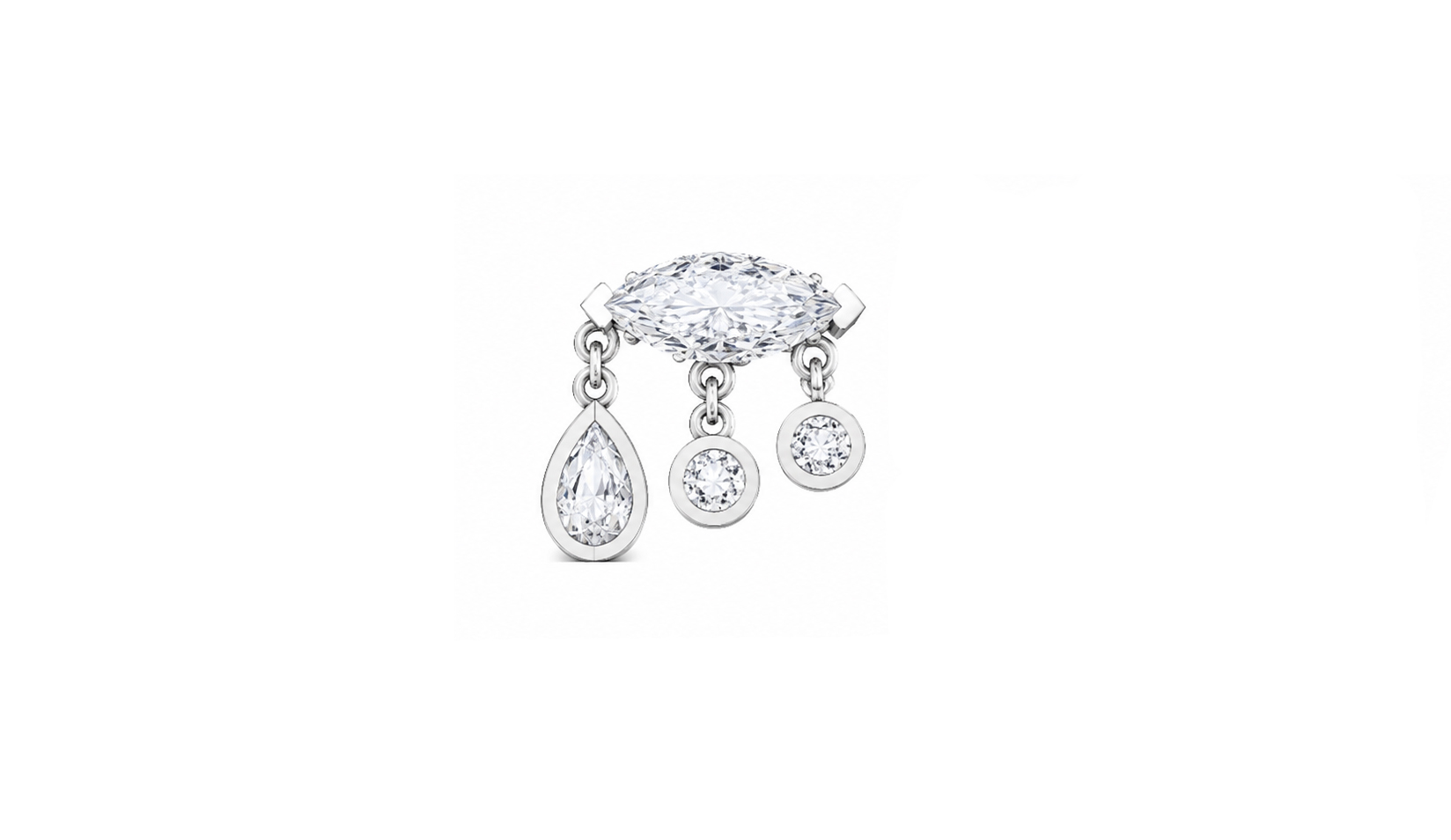 Rulla Marquise Trio Drop Stud product view