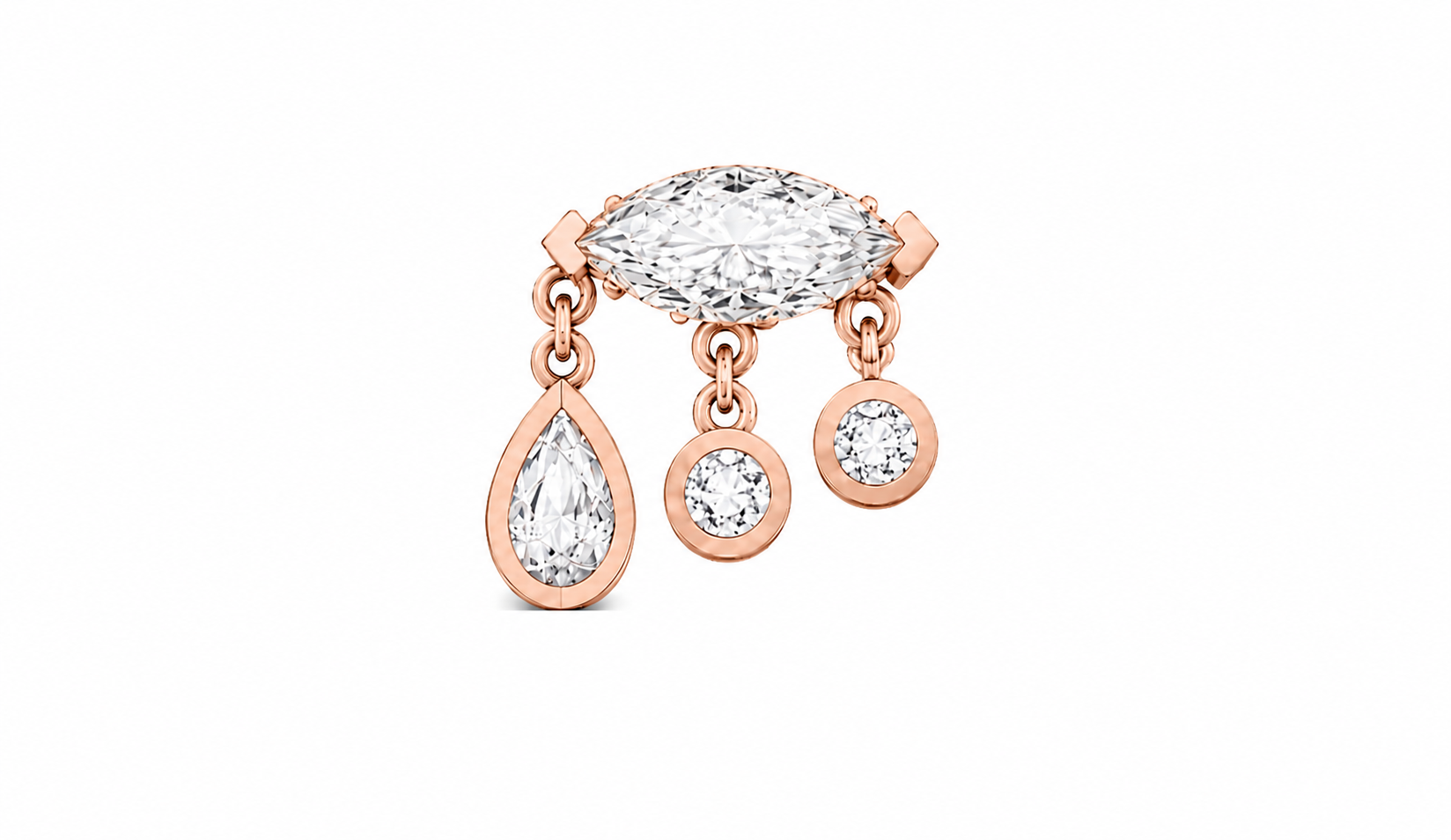 Rulla Marquise Trio Drop Stud product view