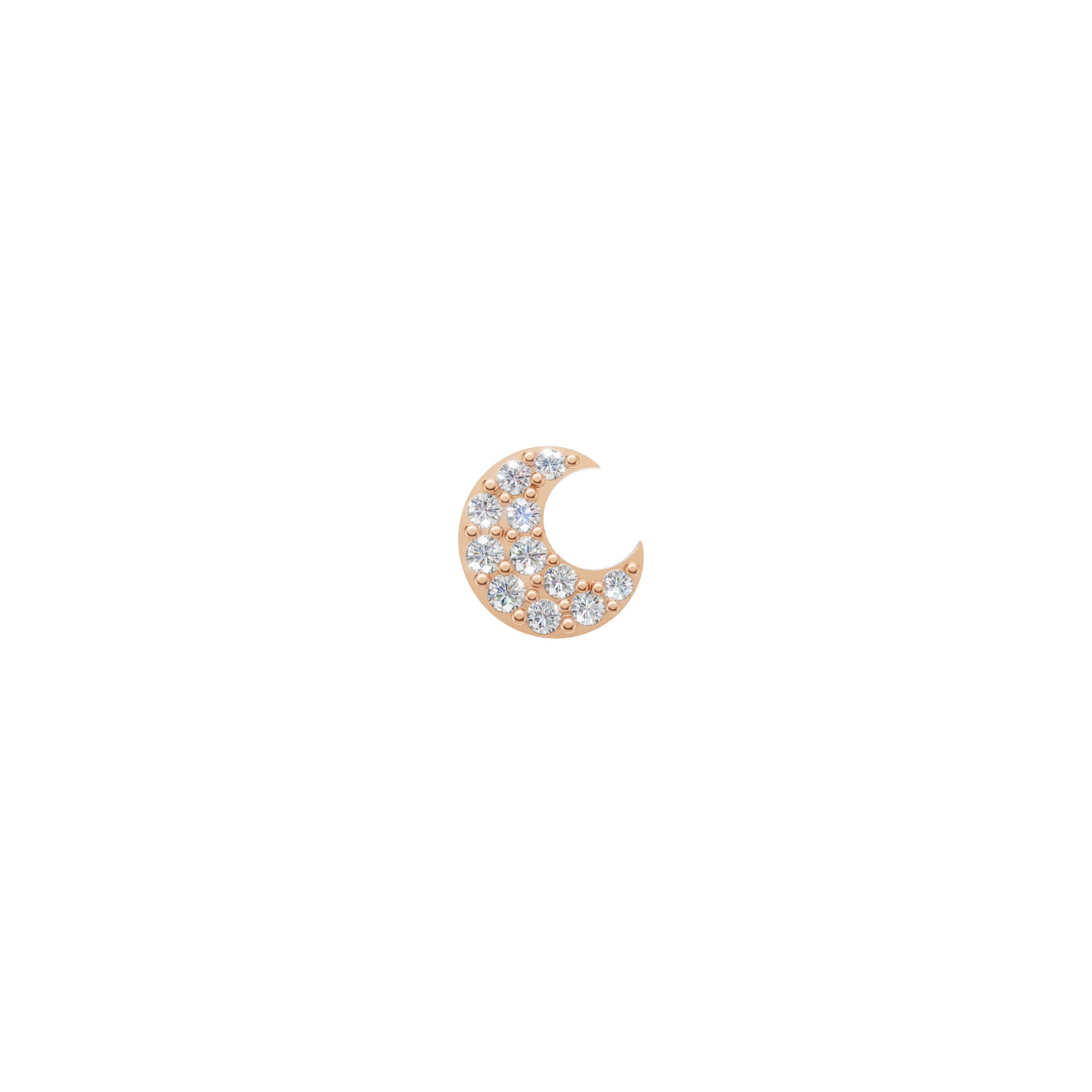 Rulla Jewelry Moon in 18K rose gold with natural diamonds