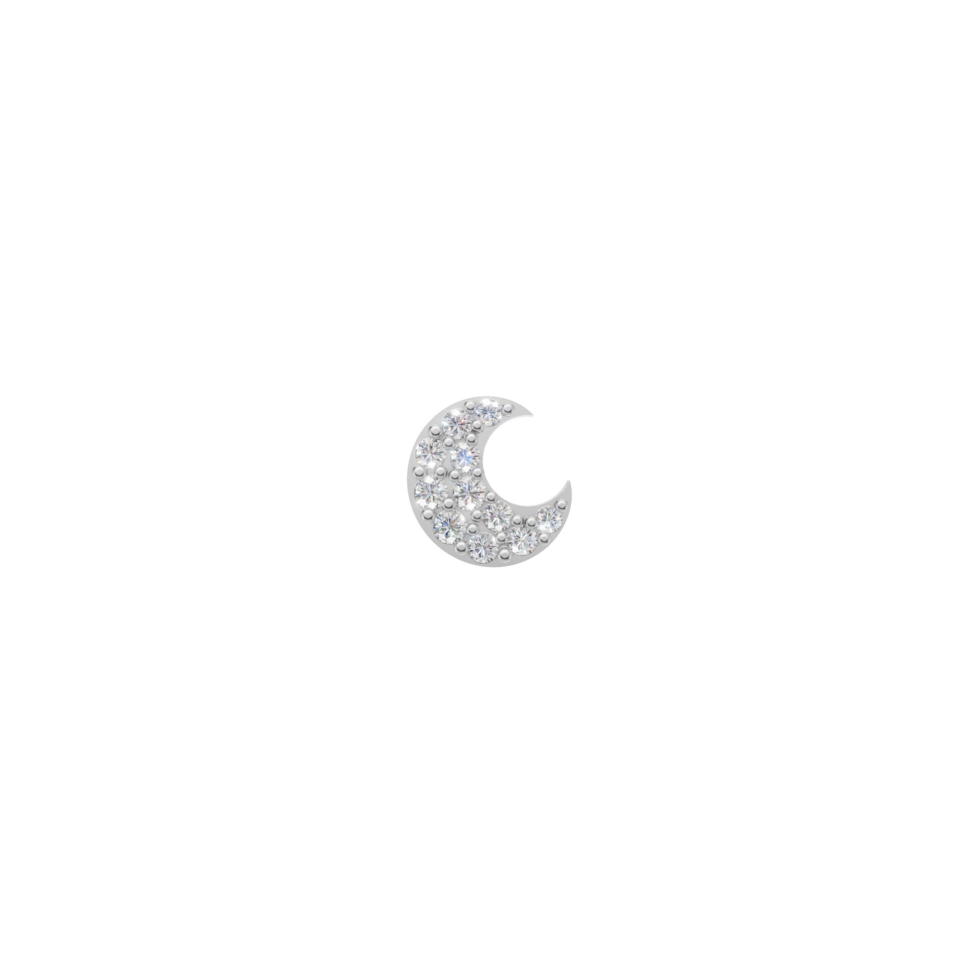 Rulla Jewelry Moon in 18K white gold with natural diamonds