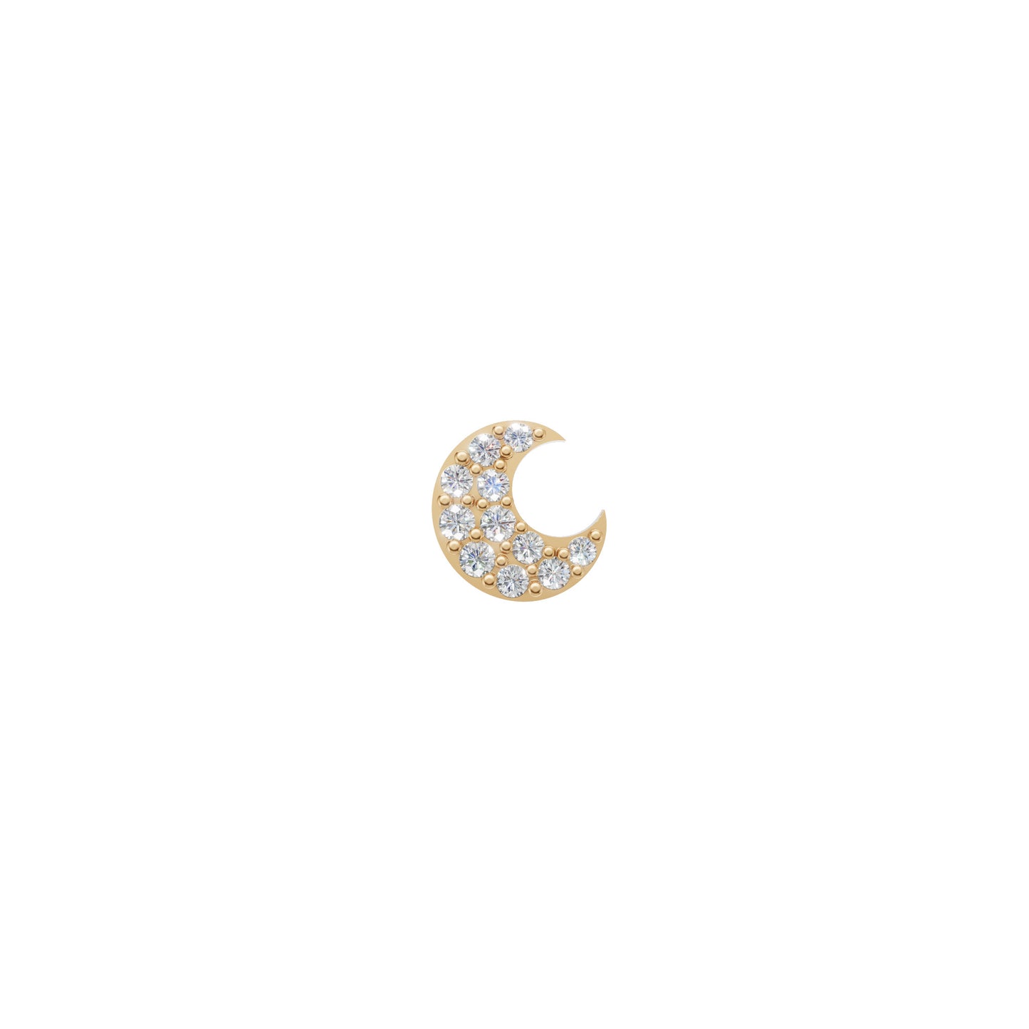Rulla Jewelry Moon in 18K yellow gold with natural diamonds