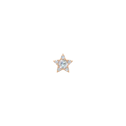 Rulla Jewelry Star in 18K rose gold with natural diamonds