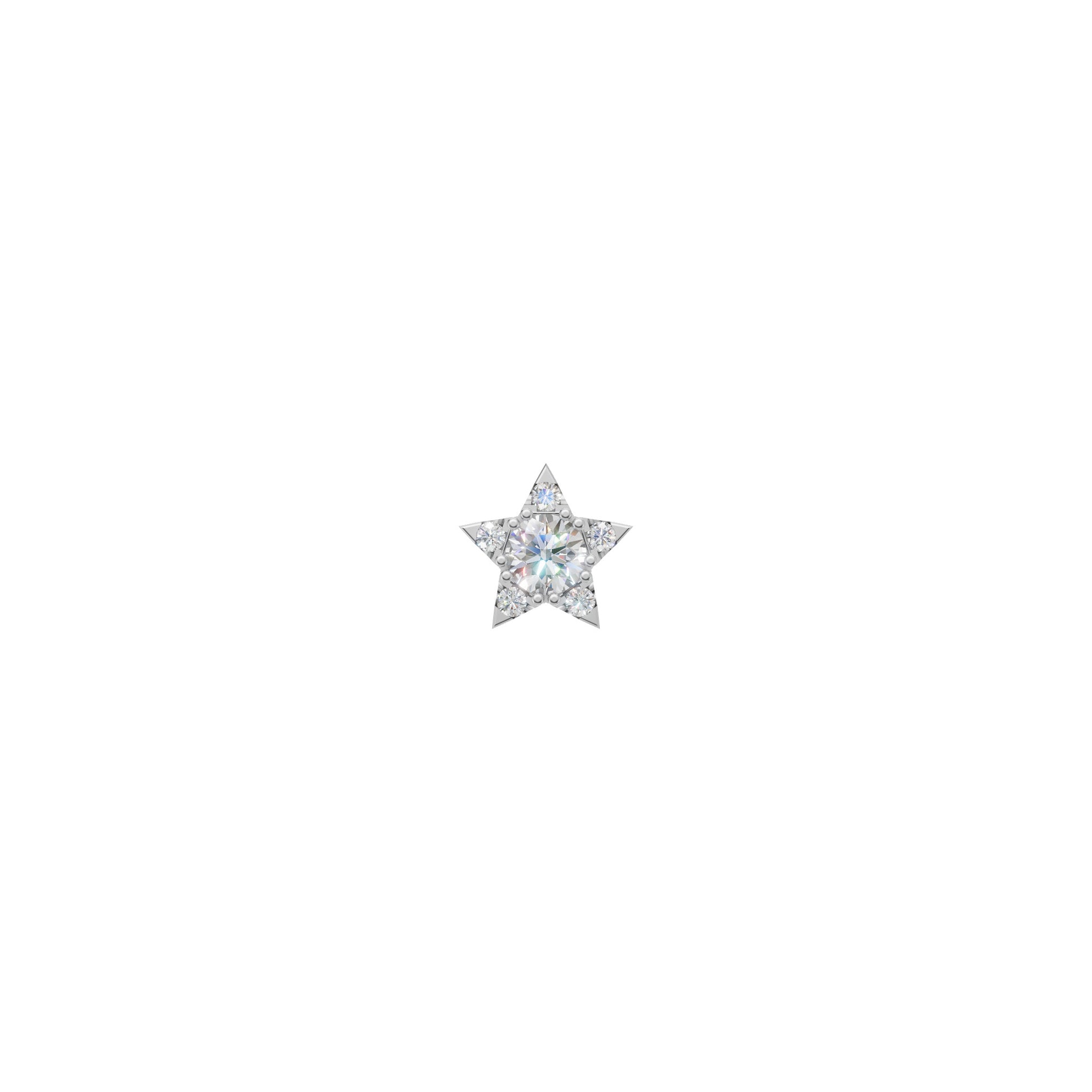 Rulla Jewelry Star in 18K white gold with natural diamonds