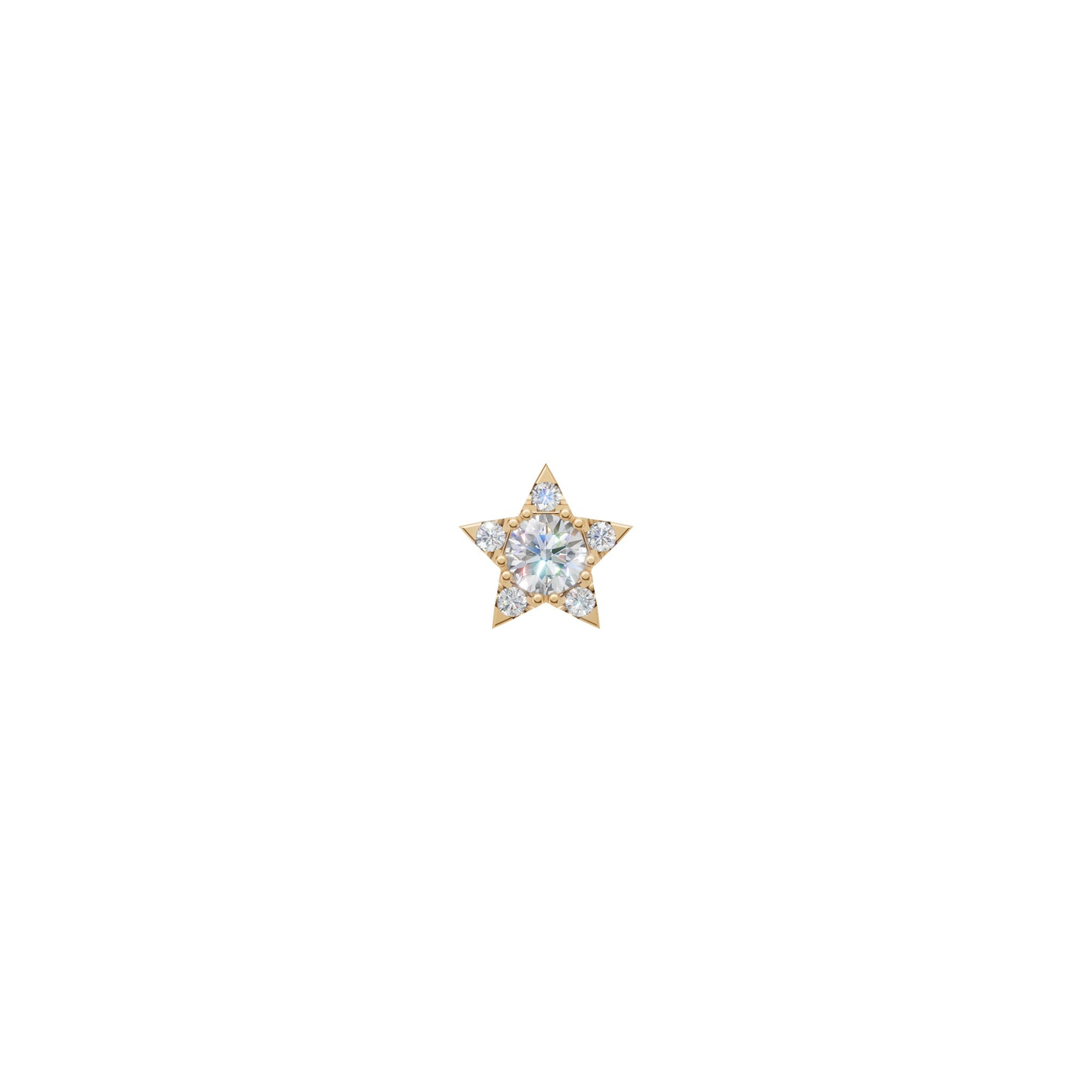Rulla Jewelry Star in 18K yellow gold with natural diamonds