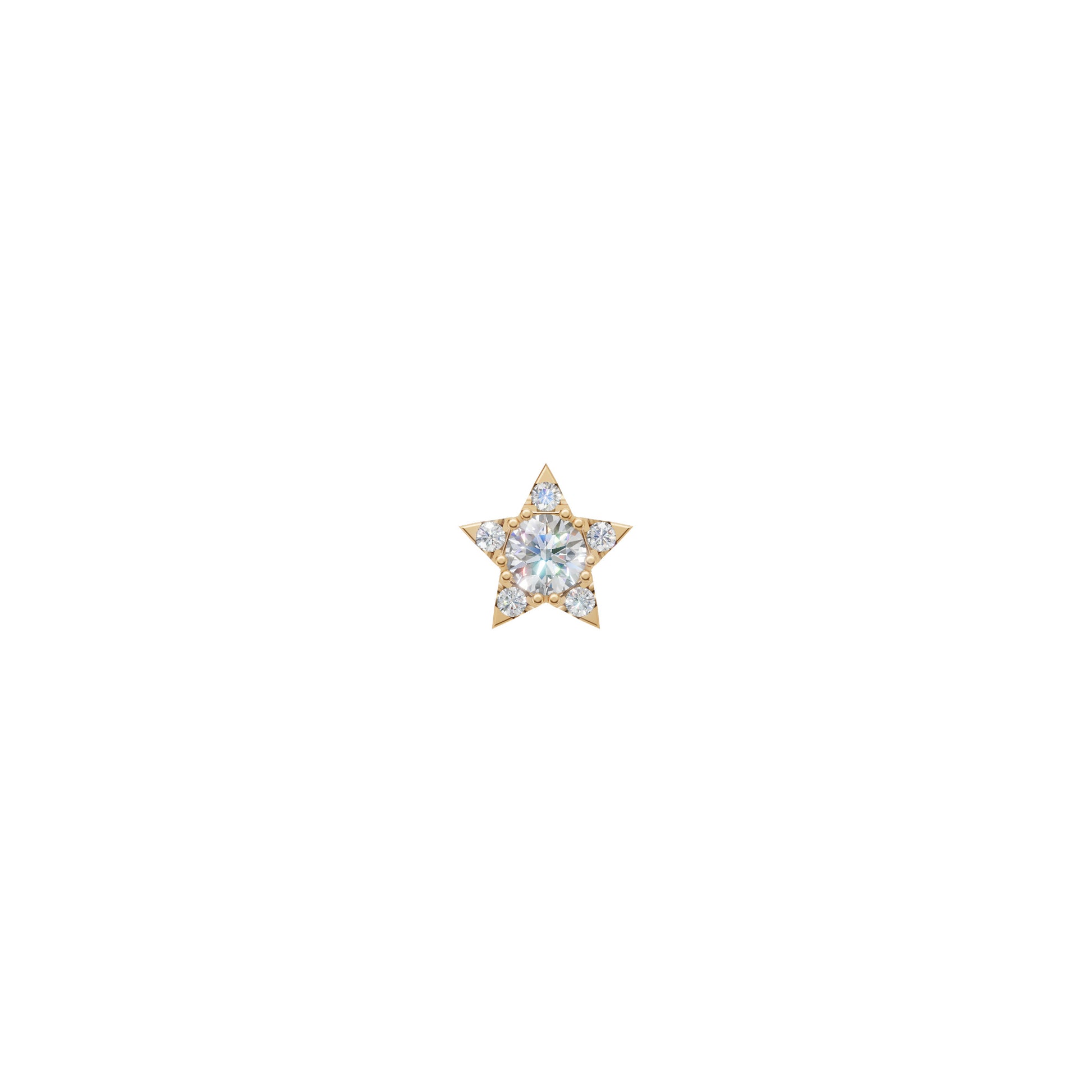 Rulla Jewelry Star in 18K yellow gold with natural diamonds