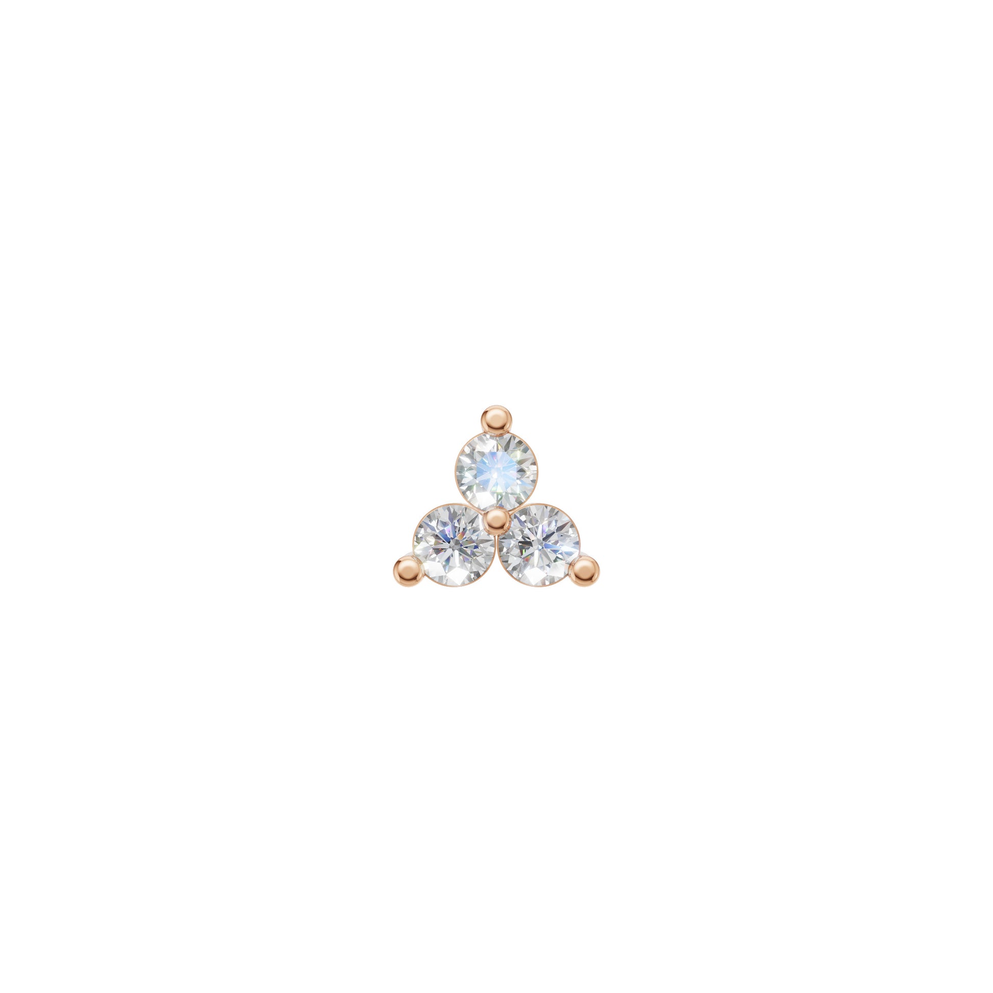 Rulla Jewelry Trinity in 18K rose gold with natural diamonds