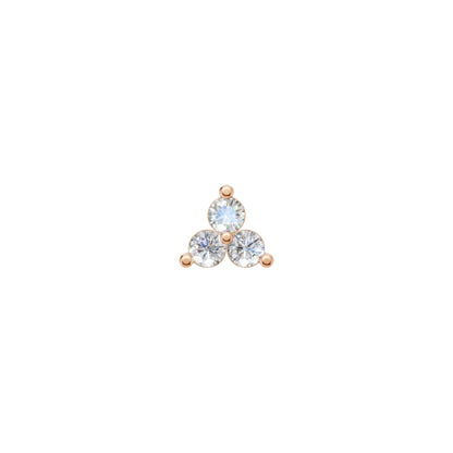 Rulla Jewelry Trinity in 18K rose gold with natural diamonds