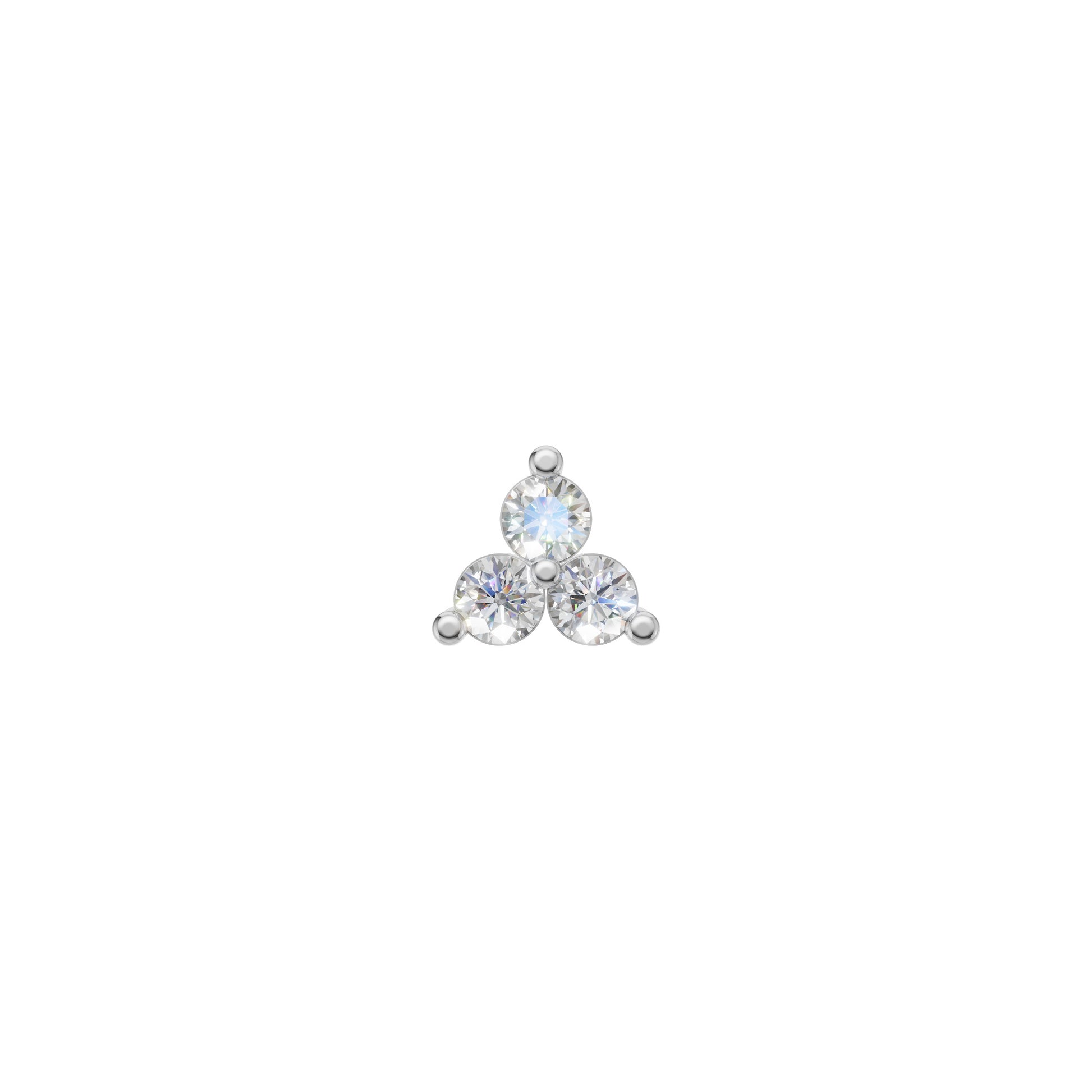 Rulla Jewelry Trinity in 18K white gold with natural diamonds