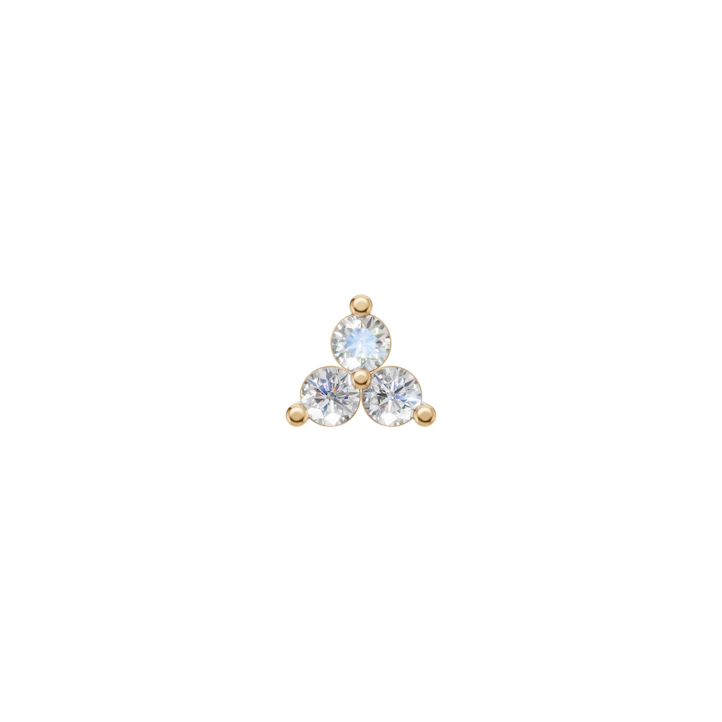 Rulla Jewelry Trinity in 18K yellow gold with natural diamonds