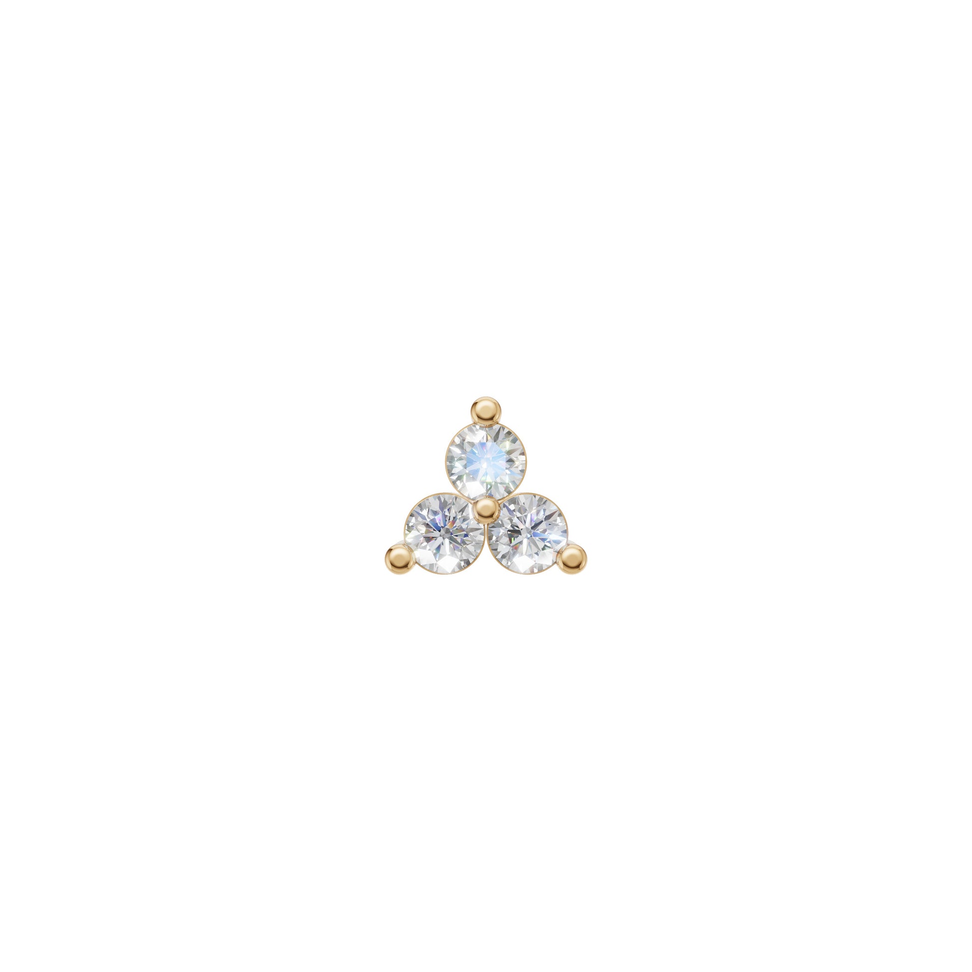 Rulla Jewelry Trinity in 18K yellow gold with natural diamonds