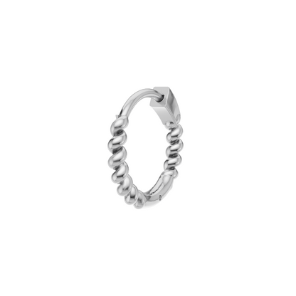 Rulla Twisted Hoop only in 18K white gold