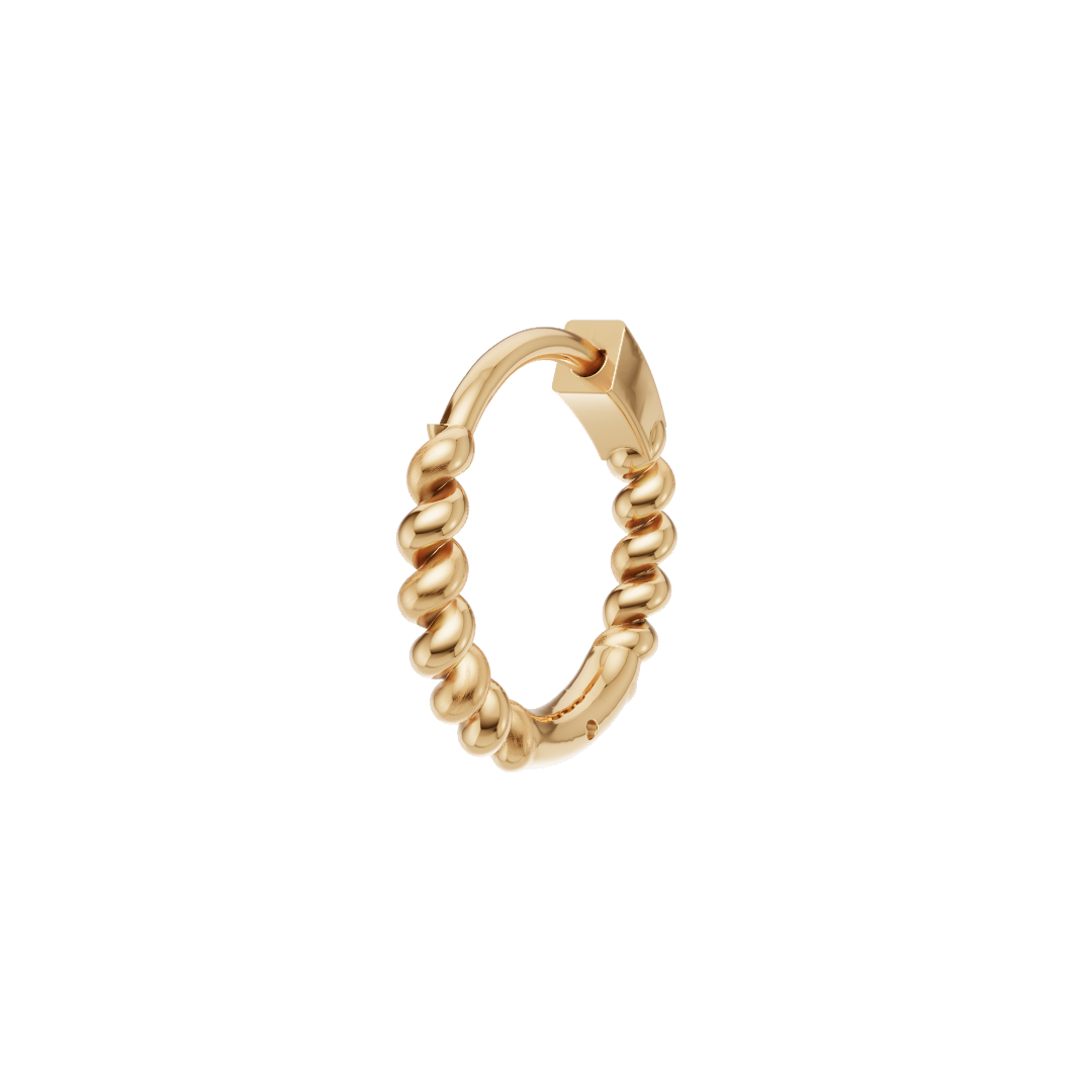 Rulla Twisted Hoop only in 18K yellow gold