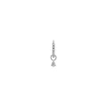 Rulla Jewelry Twisted Hoop with Tear Drop Charm in 18K white gold with natural diamonds