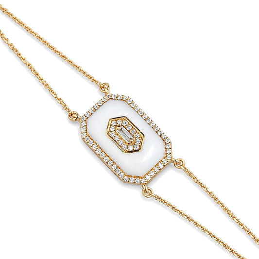 Rupali Adani Diamond Bar Bracelet 18K Yellow Gold Bracelet