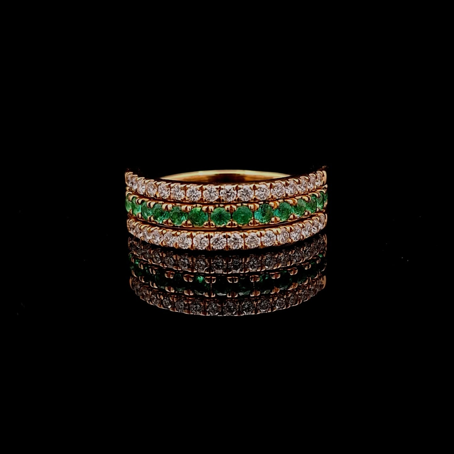 Rupali Adani Fidget and Flaunt Emerald Ring 18K Yellow Gold Ring