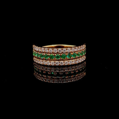 Rupali Adani Fidget and Flaunt Emerald Ring 18K Yellow Gold Ring