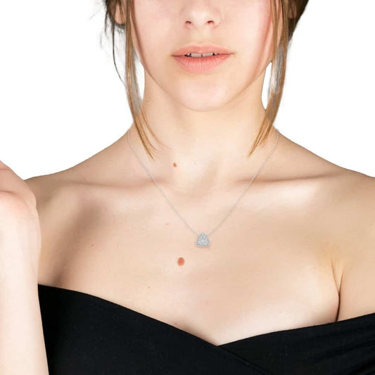 Rupali Adani Illuminate Triangle Necklace 18K White Gold Necklace